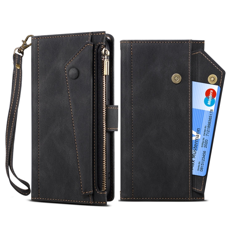 For Google Pixel 7 Pro 5G Retro Frosted Horizontal Flip Leather Phone Case(Black)
