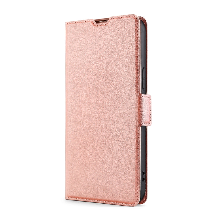 For Doogee Y8 Ultra-thin Voltage Side Buckle PU + TPU Leather Phone Case(Rose Gold)