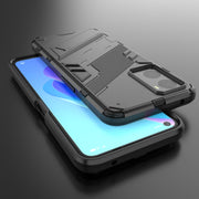 For OPPO A36 4G (China) / Realme 9i Punk Armor PC + TPU Phone Case with Holder(Black)