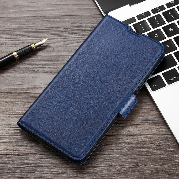 For Nokia 8.1 Plus / X71 Ultra-thin Voltage Side Buckle PU + TPU Leather Phone Case(Blue)