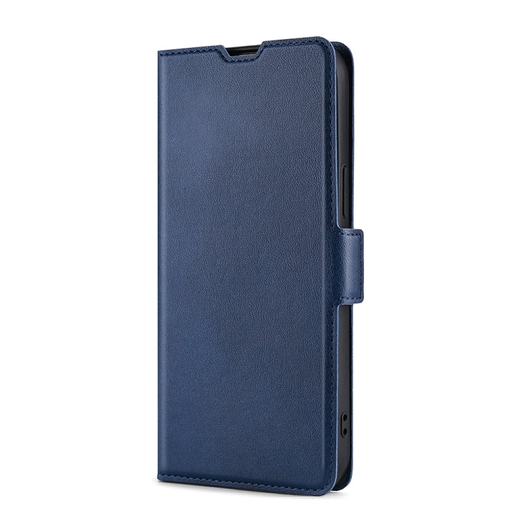 For Nokia 8.1 Plus / X71 Ultra-thin Voltage Side Buckle PU + TPU Leather Phone Case(Blue)