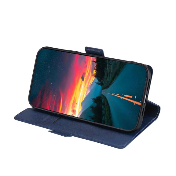 For Nokia 8.1 Plus / X71 Ultra-thin Voltage Side Buckle PU + TPU Leather Phone Case(Blue)