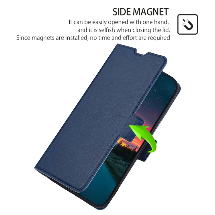 For Nokia 8.1 Plus / X71 Ultra-thin Voltage Side Buckle PU + TPU Leather Phone Case(Blue)
