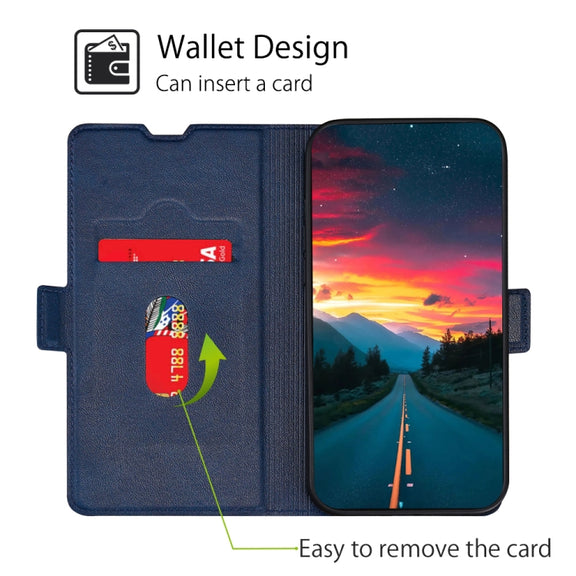 For Nokia 8.1 Plus / X71 Ultra-thin Voltage Side Buckle PU + TPU Leather Phone Case(Blue)