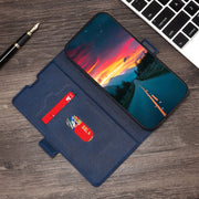 For Nokia 8.1 Plus / X71 Ultra-thin Voltage Side Buckle PU + TPU Leather Phone Case(Blue)