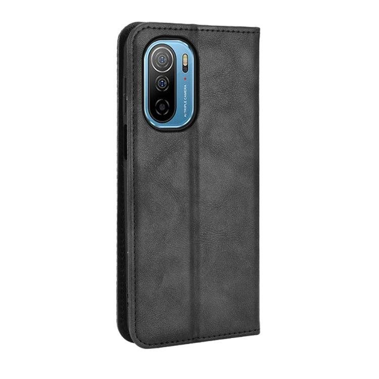 For Ulefone Note 13P Magnetic Buckle Retro Texture Leather Phone Case(Black)