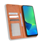 For Ulefone Note 13P Magnetic Buckle Retro Texture Leather Phone Case(Brown)