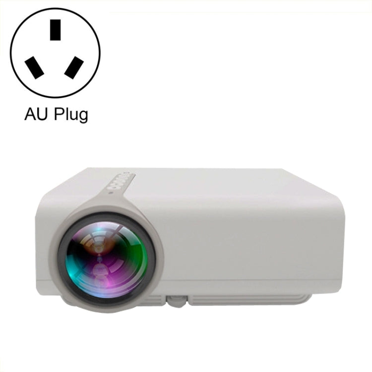 YG530 LED Small 1080P Wireless Screen Mirroring Projector, Power Plug:AU Plug(White)