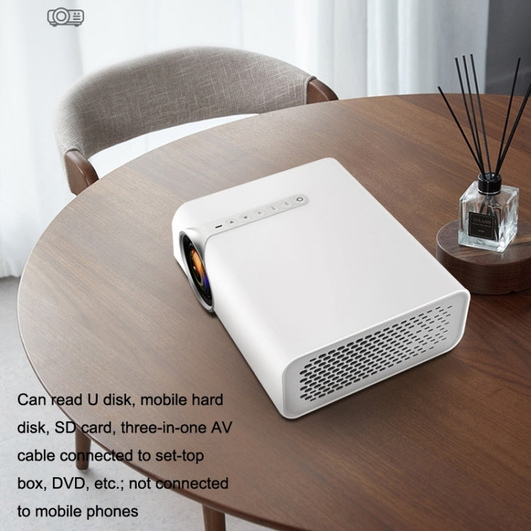 YG530 LED Small 1080P Wireless Screen Mirroring Projector, Power Plug:UK Plug(Black)