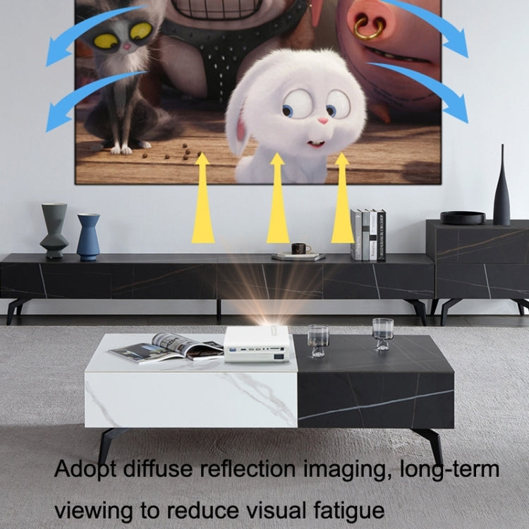 YG530 LED Small 1080P Wireless Screen Mirroring Projector, Power Plug:UK Plug(Black)