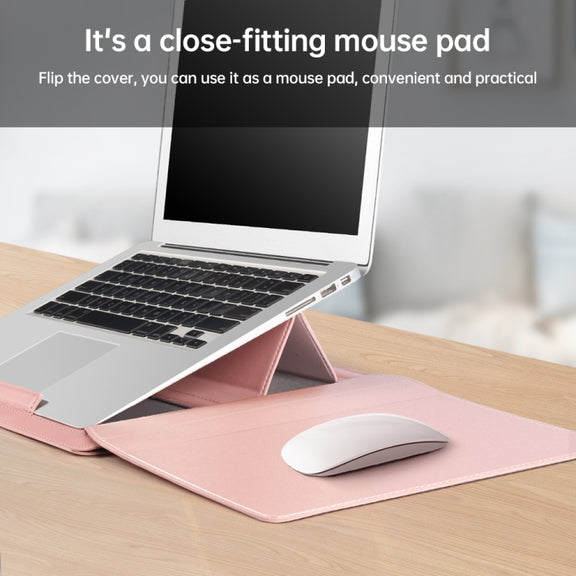 12 inch Multifunctional Mouse Pad Stand Handheld Laptop Bag(Pink)