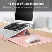 12 inch Multifunctional Mouse Pad Stand Handheld Laptop Bag(Brown)