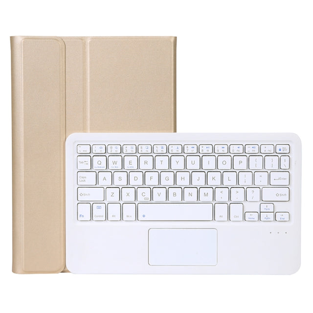 A700-A Ultra-thin Bluetooth Keyboard Leather Case with Touchpad For Samsung Galaxy Tab S8 11 inch SM-X700 / SM-X706(Gold)