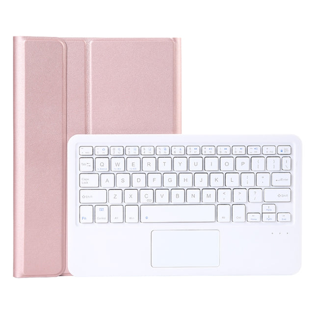 A700-A Ultra-thin Bluetooth Keyboard Leather Case with Touchpad For Samsung Galaxy Tab S8 11 inch SM-X700 / SM-X706(Rose Gold)