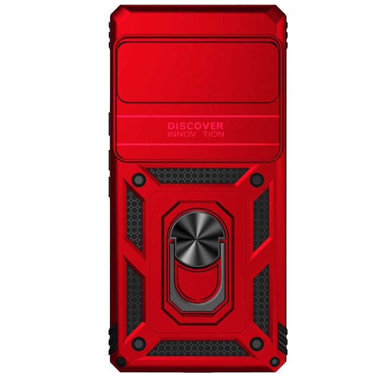For Google Pixel 6 Pro Sliding Camshield Holder Phone Case(Red)