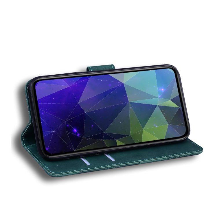 For Blackview A60 Skin Feel Pure Color Flip Leather Phone Case(Green)