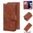 For Blackview A60 Skin Feel Pure Color Flip Leather Phone Case(Brown) - More Brand by PMC TechLife | Online Shopping South Africa | PMC TechLife | Buy Now Pay Later Mobicred