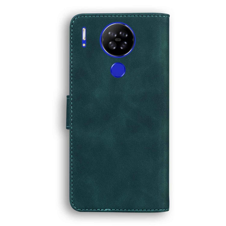 For Blackview A80 Skin Feel Pure Color Flip Leather Phone Case(Green)