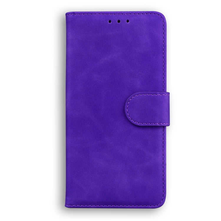 For Blackview A80 Pro Skin Feel Pure Color Flip Leather Phone Case(Purple)