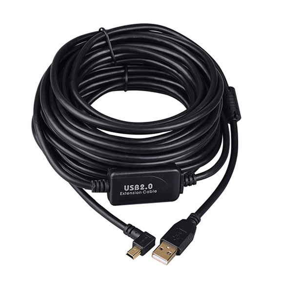20m Elbow Mini 5 Pin to USB 2.0 Camera Extension Data Cable
