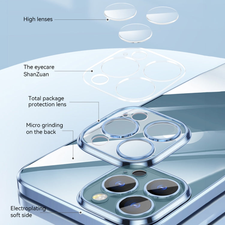 For iPhone 11 SULADA Lens Protector Plated Clear Case (Black)