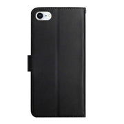 For iPhone SE 2022 / SE 2020 / 8 / 7 Genuine Leather Fingerprint-proof Horizontal Flip Phone Case(Black)