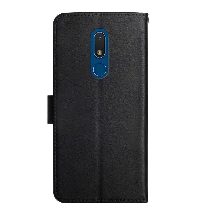 For Nokia C3 Genuine Leather Fingerprint-proof Horizontal Flip Phone Case(Black)