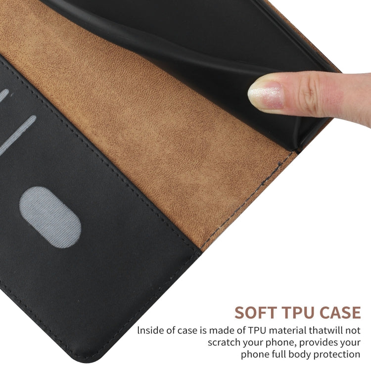 For Nokia C3 Genuine Leather Fingerprint-proof Horizontal Flip Phone Case(Black)