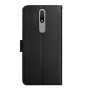 For Nokia 2.4 Genuine Leather Fingerprint-proof Horizontal Flip Phone Case(Black)