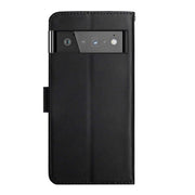 For Google Pixel 6 Genuine Leather Fingerprint-proof Horizontal Flip Phone Case(Black)