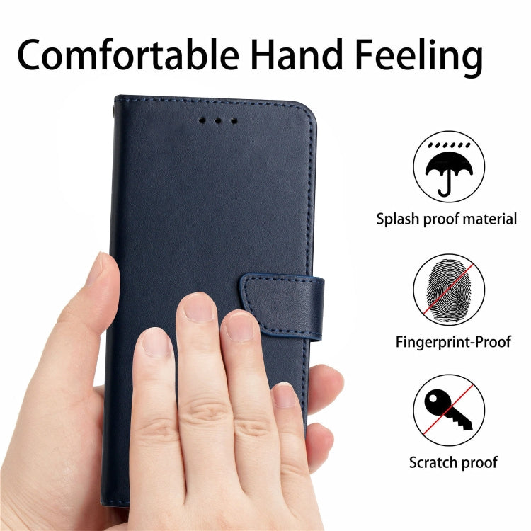 For Google Pixel 7 Pro Genuine Leather Fingerprint-proof Horizontal Flip Phone Case(Blue)