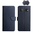 For Google Pixel 7 Genuine Leather Fingerprint-proof Horizontal Flip Phone Case(Blue) - Google Cases by PMC TechLife | Online Shopping South Africa | PMC TechLife | Buy Now Pay Later Mobicred