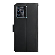 For ZTE Blade V30 Genuine Leather Fingerprint-proof Horizontal Flip Phone Case(Black)