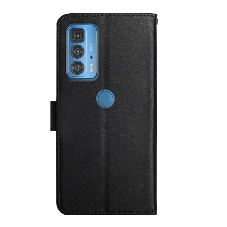 For Motorola Moto Edge 20 Pro Genuine Leather Fingerprint-proof Horizontal Flip Phone Case(Black)