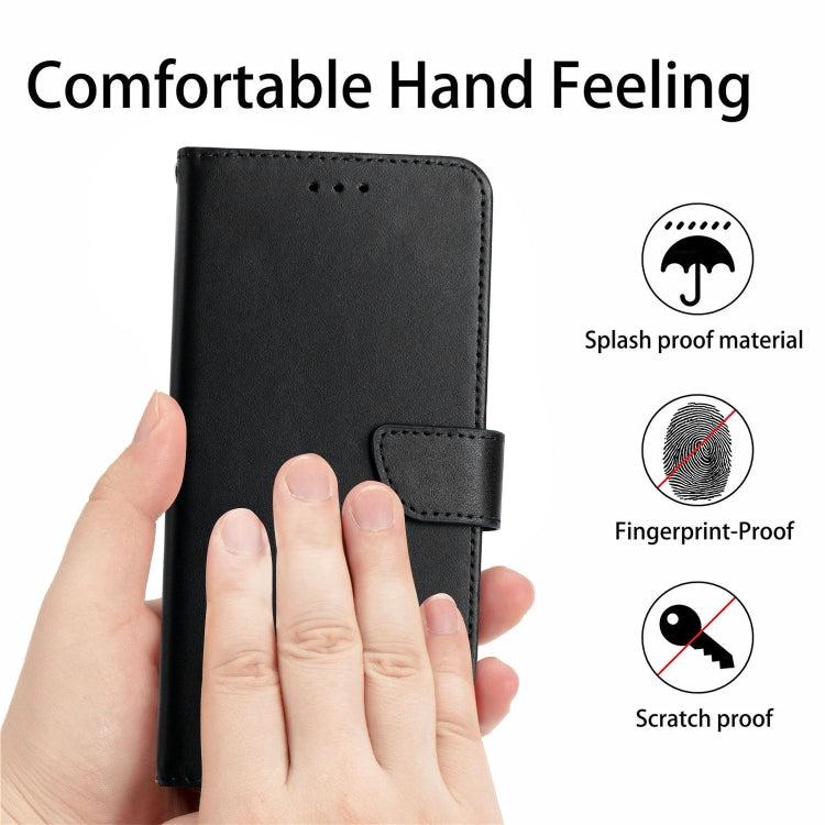 For Motorola Moto Edge 20 Pro Genuine Leather Fingerprint-proof Horizontal Flip Phone Case(Black)