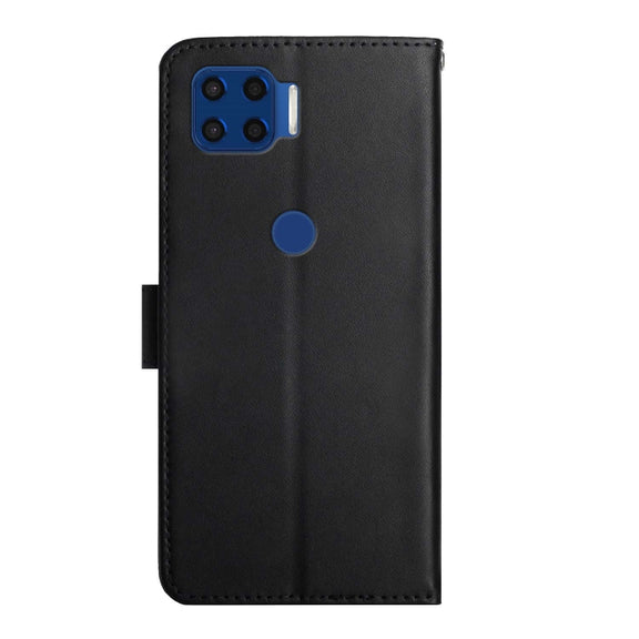 For Motorola Moto G 5G Plus Genuine Leather Fingerprint-proof Horizontal Flip Phone Case(Black)