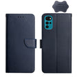 For Motorola Moto G22 Genuine Leather Fingerprint-proof Horizontal Flip Phone Case(Blue) - Motorola Cases by PMC TechLife | Online Shopping South Africa | PMC TechLife | Buy Now Pay Later Mobicred