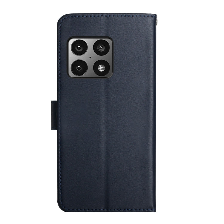 For OnePlus 10 Pro Genuine Leather Fingerprint-proof Horizontal Flip Phone Case(Blue)