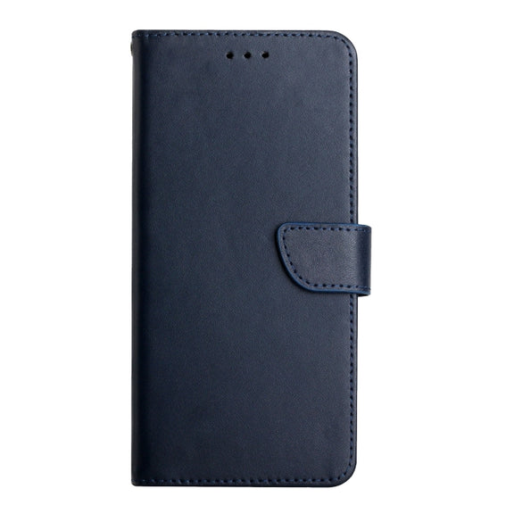 For OnePlus 9R Genuine Leather Fingerprint-proof Horizontal Flip Phone Case(Blue)