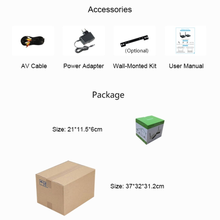Measy AV530-2 5.8GHz Wireless Audio / Video Transmitter + 2 Receiver, Transmission Distance: 300m, AU Plug