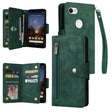 For Google Pixel 3A XL Rivet Buckle 9 Cards Three Fold Leather Phone Case(Green) - Google Cases by PMC TechLife | Online Shopping South Africa | PMC TechLife | Buy Now Pay Later Mobicred