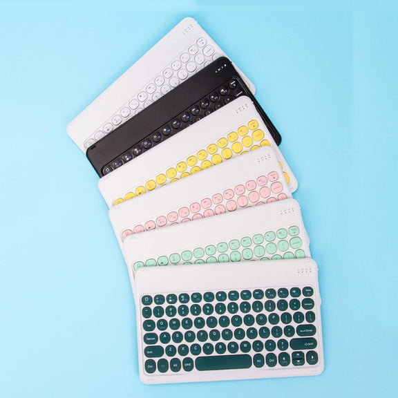 For Xiaomi Pad 6S Pro 12.4 2024 +X3 Candy Color Round Keys Bluetooth Keyboard Leather Case(Black + White)