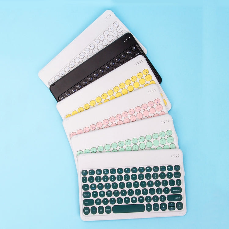 For Xiaomi Pad 6S Pro 12.4 2024 +X3 Candy Color Round Keys Bluetooth Keyboard Leather Case(Black + White)