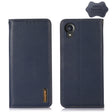 For Kyocera Digno BX2 KHAZNEH Nappa Top Layer Cowhide Leather Phone Case(Blue) - More Brand by PMC TechLife | Online Shopping South Africa | PMC TechLife | Buy Now Pay Later Mobicred