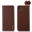 For Kyocera Digno BX2 KHAZNEH Nappa Top Layer Cowhide Leather Phone Case(Brown) - More Brand by PMC TechLife | Online Shopping South Africa | PMC TechLife | Buy Now Pay Later Mobicred