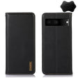 For Google Pixel 7 5G KHAZNEH Nappa Top Layer Cowhide Leather Phone Case(Black) - Google Cases by PMC TechLife | Online Shopping South Africa | PMC TechLife | Buy Now Pay Later Mobicred