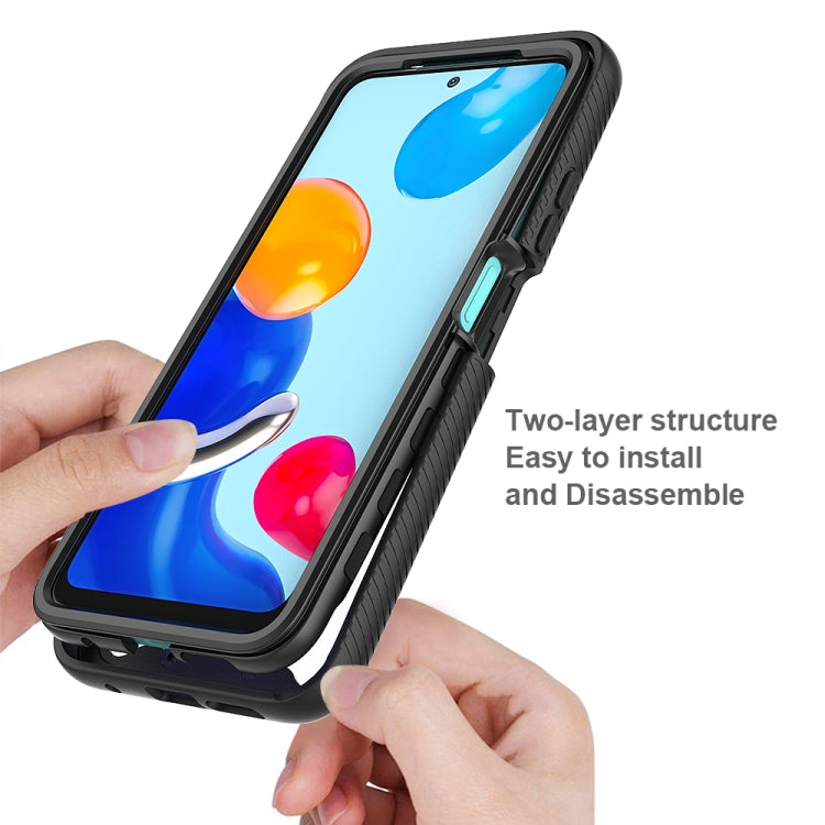 For Xiaomi Redmi Note 11 Global / Note 11S Starry Sky Solid Color Series PC + TPU Phone Case(Black)