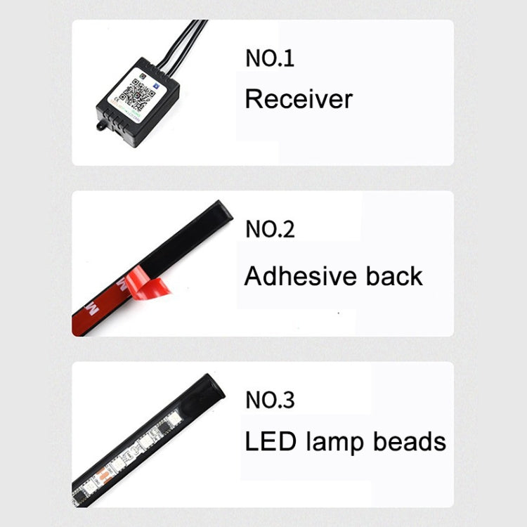 Car Modification Symphony Voice Control LED Chassis Lights, Specification:4 x 60cm + 2 x 150cm