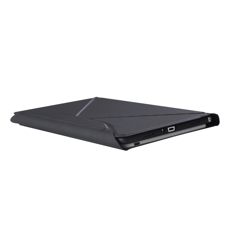 B0N5 Diamond Texture Bluetooth Keyboard Leather Case with Triangle Back Support For Xiaomi Pad 5 / 5 Pro(Black + White)