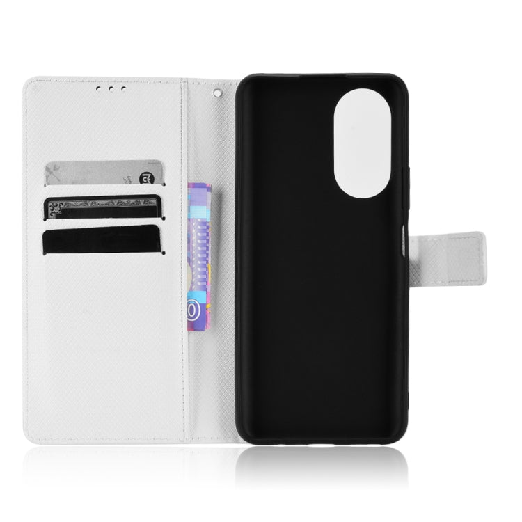 For Honor X7 Diamond Texture Leather Phone Case(White)
